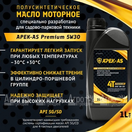 Масло моторное всесезонное полусинтетическое APEK-AS Premium 5W30 (1,0л.) для 4-х тактных двигателей в Саранске