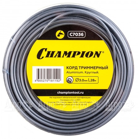 Корд триммерный Champion Aluminium 3.0мм, 28м (круглый)  в Саранске