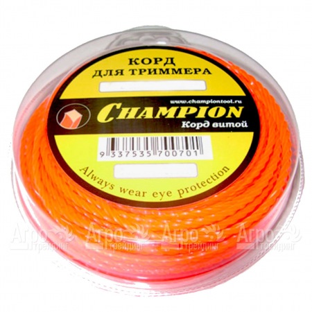 Корд триммерный Champion Twisted Square 2.4мм, 12м (витой квадрат) в Саранске