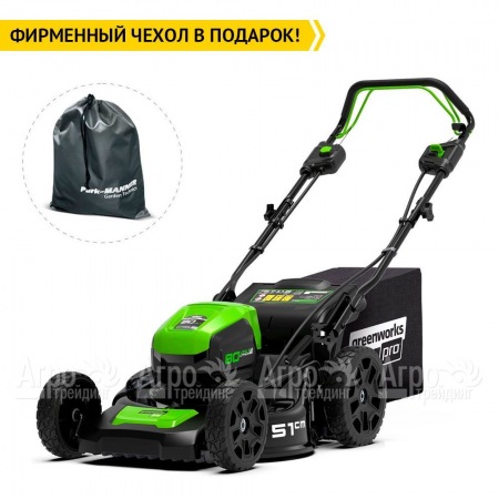 Газонокосилка аккумуляторная GreenWorks GD80LM51SP (без аккумулятора и зарядного устройства) в Саранске