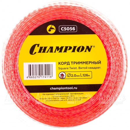 Корд триммерный Champion Square Twist Duo 2.0мм, 126м (витой квадрат)+нож  в Саранске