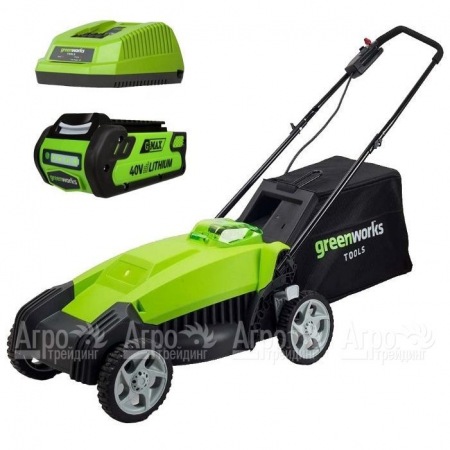 Газонокосилка аккумуляторная GreenWorks G-Max G40LM35 40V 35 см (без аккумулятора и ЗУ)  в Саранске