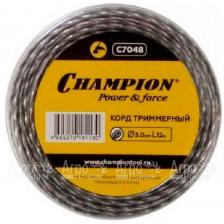 Корд триммерный Champion Tri-twist 3.0мм, 12м (витой треугольник)  в Саранске